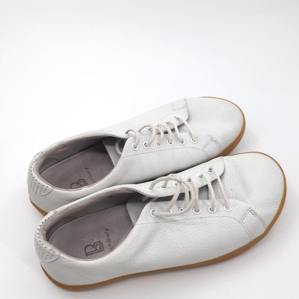 Birchbury Bramfords Shoes Mens 10 White Leather Minimalist Barefoot Gum Sole EUC